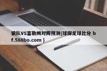 狼队VS富勒姆对阵预测{球探足球比分 bf.588bo.com }